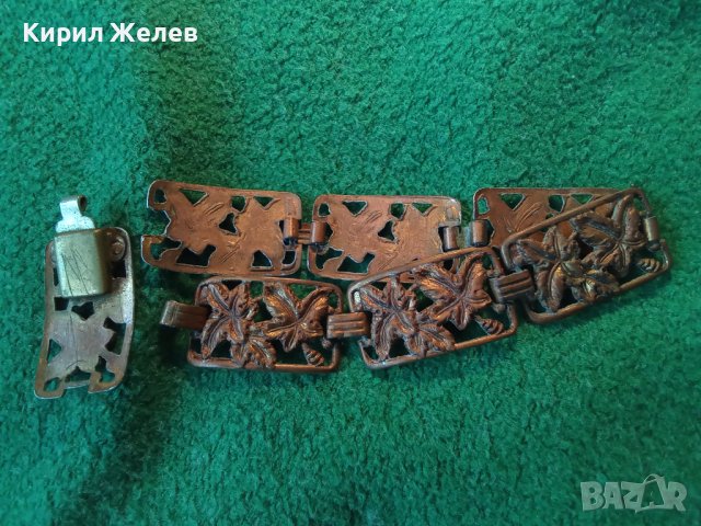 ВЪЗРОЖДЕНСКА СТАРИННА БРОНЗОВА ФЛОРАЛНА ГРИВНА 2060, снимка 10 - Антикварни и старинни предмети - 30639428