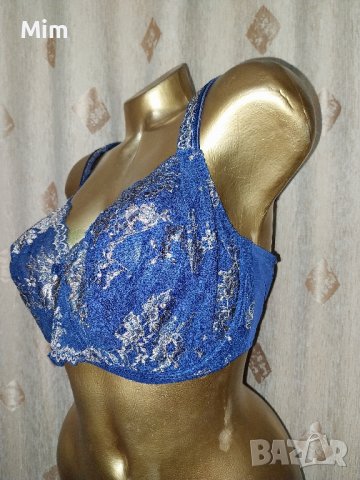 Prima Donna 90 G Тъмно син дантелен сутиен , снимка 3 - Бельо - 42697509