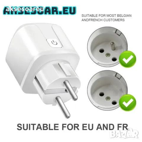 Умен Wi-Fi Контакт eWelink WiFi Smart Socket Plug 20A EU с гласово управление поддръжка на Alexa, снимка 2 - Друга електроника - 50286219