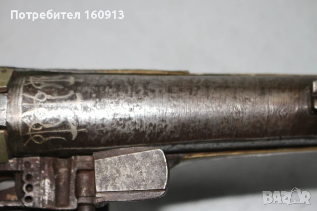 Автентичен оригинален балкански Джефердар . Кремъчна пушка ., снимка 10 - Антикварни и старинни предмети - 51423254