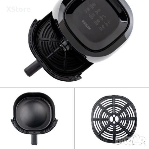 Фритюрник с горещ въздух MUHLER, 4L, 1500W, механичен, снимка 3 - Фритюрници - 52436683