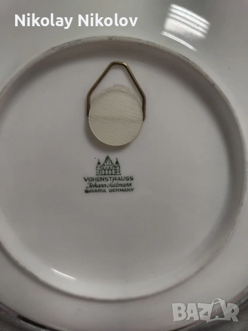 Порцеланови чинии за стена с калаена рамка , снимка 6 - Декорация за дома - 53479863