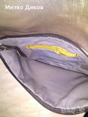 Бежова чанта естествена кожа 3 цвята като нова 28х21см, снимка 12 - Чанти - 49964179