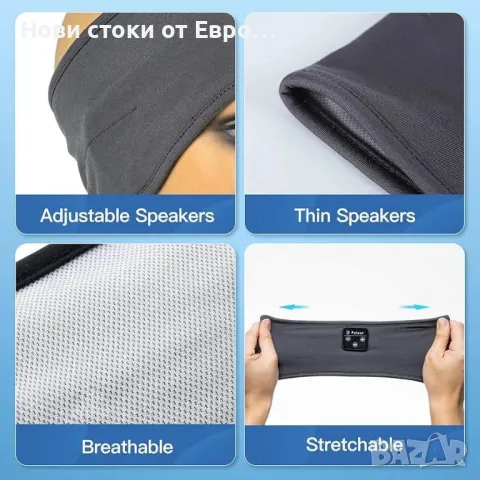 Слушалки за сън, Bluetooth лента за глава, слушалки за сън, снимка 7 - Спортна екипировка - 49531404
