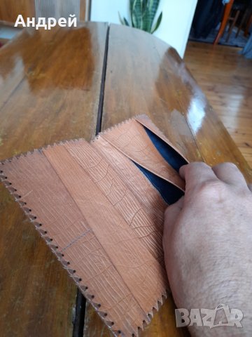 Стар кожен портфейл,портмоне #8, снимка 5 - Антикварни и старинни предмети - 34308086