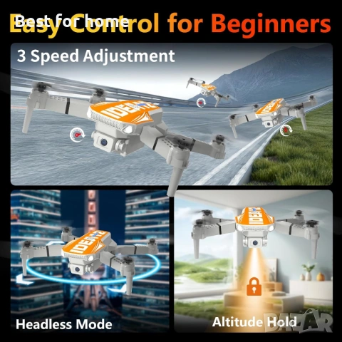 LE-IDEA Дрон с камера 1080P HD за възрастни, двойна камера 360°, снимка 3 - Дронове и аксесоари - 53573296