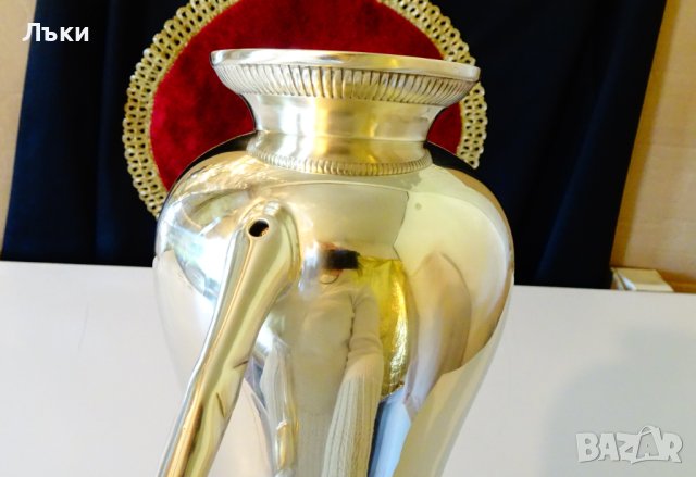 Английска кана,чайник,масивен бронз 930 гр. , снимка 6 - Антикварни и старинни предмети - 40388587