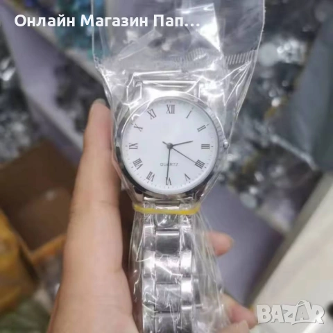 Елегантен мъжки кварцов часовник от неръждаема стомана, с римски цифри и 40 мм циферблат, снимка 6 - Мъжки - 52348982