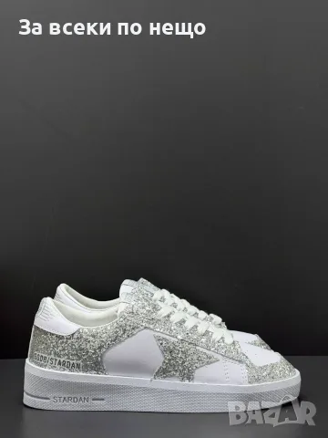 Golden Goose Deluxe Brand Дамски Маратонки Със Сребърен Глитер👟Дамски Спортни Обувки GGDB Код E96, снимка 7 - Маратонки - 55795374
