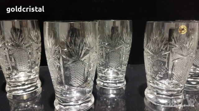 кристални чаши за вода , снимка 3 - Антикварни и старинни предмети - 52862028