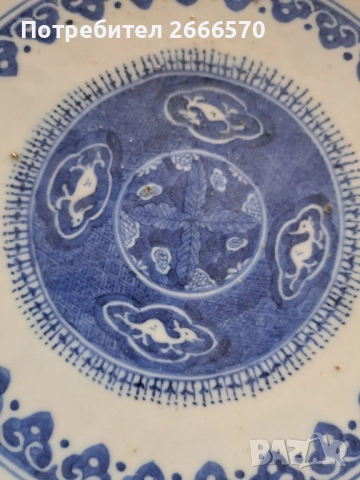 Стара китайска порцеланова  чиния Kangxi , снимка 10 - Други ценни предмети - 51577514