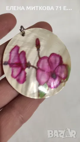 Красиви обеци от естествен седеф, снимка 2 - Обеци - 48437430