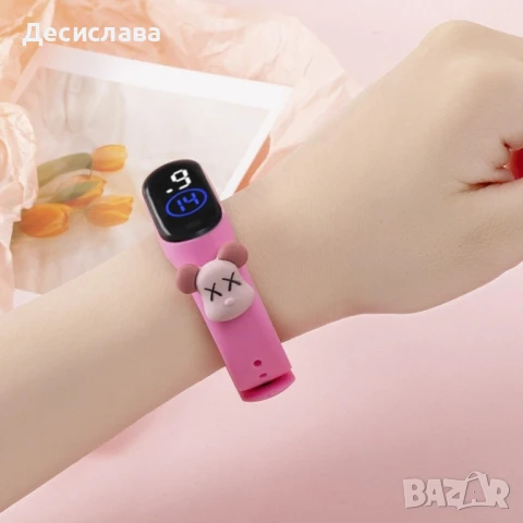 Детски LED часовник, водоустойчив, гумена каишка, цифров дисплей, снимка 5 - Детски - 51378624