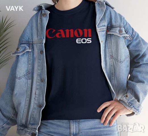 Тениска с декоративен печат - Canon EOS, снимка 11 - Тениски - 44164761