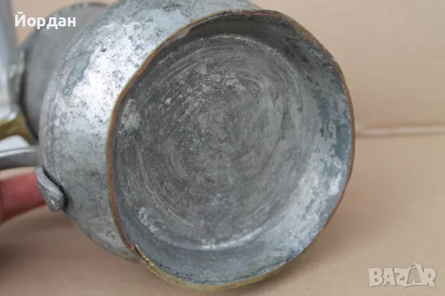 Стара медна ръчнокована кана за вино, снимка 11 - Антикварни и старинни предмети - 49849188