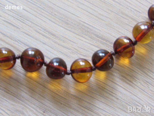 Колие-кръг от първокласен балтийски кехлибар, снимка 3 - Колиета, медальони, синджири - 41353644
