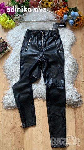 Нов леко ватиран кожен панталон FB Sister, снимка 1