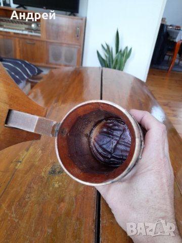 Стара дървена халба,чаша, снимка 5 - Други ценни предмети - 39069603