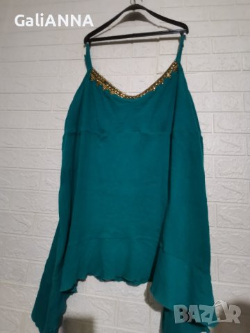 НОВ КЕНАРЕН ТОП С ДЕКОРАЦИЯ 4XL-5XL, снимка 4 - Корсети, бюстиета, топове - 41474313