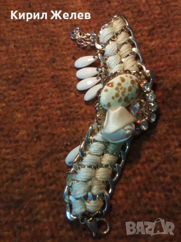 КРАСИВА ЗЛАТИСТА ГРЪНЧ АРТ СТИЛ ГРИВНА ХЕНД - МЕЙД УКРАШЕНИЕ 47411, снимка 8 - Гривни - 47296924