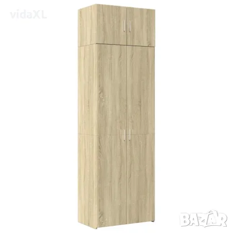 vidaXL Шкаф за съхранение, дъб сонома, 70x42,5x225 см, инженерно дърво（SKU: 3281331）