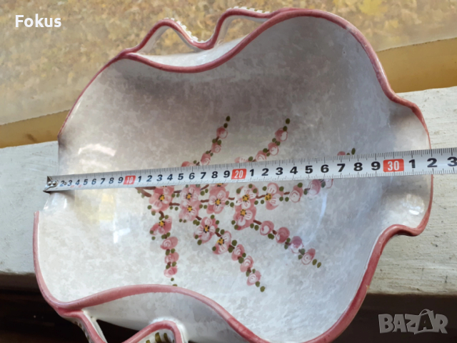 Красиво плато италианска керамика Dip A Mano, снимка 4 - Антикварни и старинни предмети - 53451742