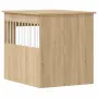 vidaXL Клетка за куче мебел, сонома дъб, 64,5x80x71см, инженерно дърво, снимка 9