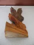Фигура дървена "Орел кацнал върху скала" резбована, снимка 6