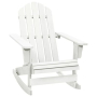 vidaXL Градински люлеещ стол, дърво, бял（SKU:40861, снимка 1 - Градински мебели, декорация  - 44678025