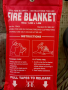 Противопожарно одеяло, огнеупорно, бяло, с размери 1 х 1 метър, снимка 1 - Други стоки за дома - 36125798