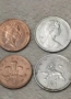 Стари монети Английски пени и Дойче марки,Френски цента,франкове., снимка 1