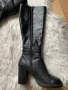 Кожени ботуши с дебел ток, снимка 3