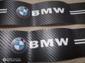Качествени черен карбон стикер лепенка с цветно лого и надпис BMW БМВ кола автомобил джип ван пикап , снимка 2