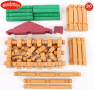 ТОП! Дървена къща кабинка конструктор с 90 части / всички дървени играчки, снимка 5