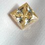 Голям 5+ карата диамант мойсанит Diamond Moissanite Топ Фенси Златен кръст оттенък Принцеса , снимка 6