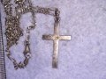 Стар МАРКАЗИТЕН СРЕБЪРЕН АРТ КРЪСТ СРЕБРО 925 с АВТОРСКА СРЕБЪРНА 925 КАРТИЕ ПЛЕТКА ВЕРИЖКА 38533, снимка 11