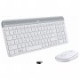 Клавиатура + Мишка Безжични Logitech  Desktop MK470 Slim бяла, SS300667