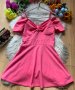Розова рокля с панделка, снимка 1 - Рокли - 41931790