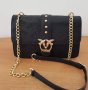 Луксозна Черна чанта Pinko/SG56P, снимка 1 - Чанти - 32045665