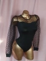 XS/S Черно боди с дълъг ръкав , снимка 2