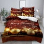 Коледно спално бельо, 100% памук, 6 части - Налични Различни Десени Код P1600, снимка 11