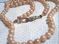 стар красив колие естествени перли сръберна закоп4алка, снимка 2