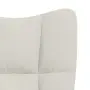 vidaXL Релакс стол, кремавобял, кадифе, снимка 6