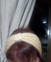 Лента за глава домашно плетиво Всички Цветове (мека вълна), снимка 1 - Аксесоари за коса - 39613663