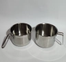Два дълбоки съда/канчета от неръждаема стомана с двойно дъно, снимка 1