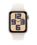 Apple Watch SE (2024), GPS, 40 мм, Starlight, спортна каишка S/M., снимка 2