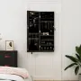 vidaXL Огледален шкаф за бижута, стенен монтаж, черен, 37,5x10x106 см, снимка 3