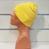 Нова мъжка зимна шапка с подгъв в жълт цвят, снимка 13 - Шапки - 39325389