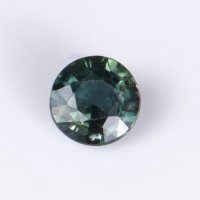 Синьо зелен сапфир 0.35ct 3.8mm нагряван кръгла шлифовка, снимка 1 - Други - 41947778