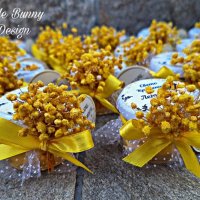 Бурканче с мед подарък за кръщене/сватба - декорирано със сухи цветя и етикет, снимка 6 - Подаръци за кръщене - 42353683